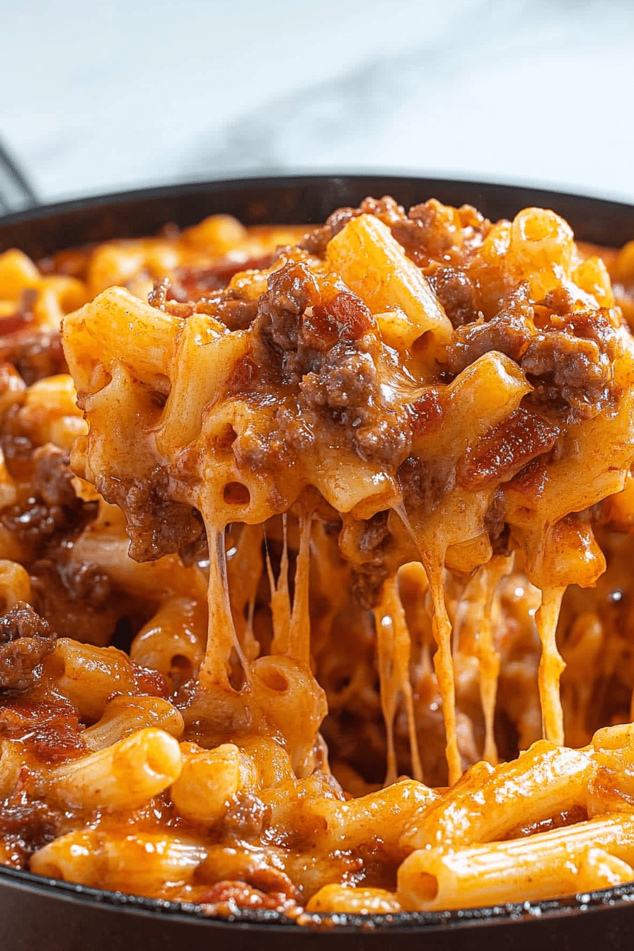 bacon cheeseburger pasta