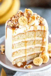 banana caramel cake