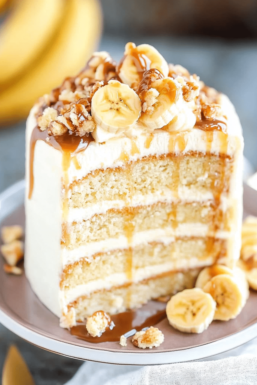 banana caramel cake