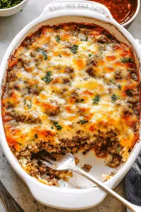 ground beef cauliflower rice casserole