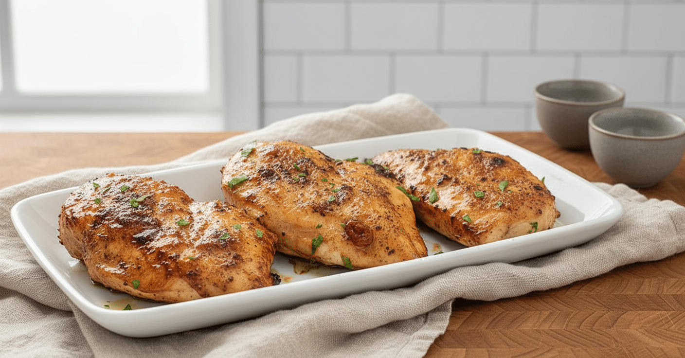 Garlic Brown Sugar Chicken final dish beautifully presented and ready to serve