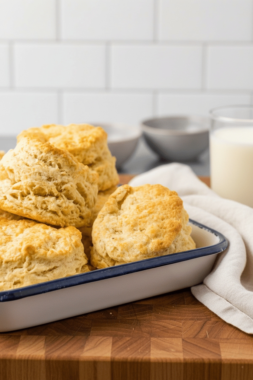 Southern Buttermilk Biscuits final dish beautifully presented and ready to serve
