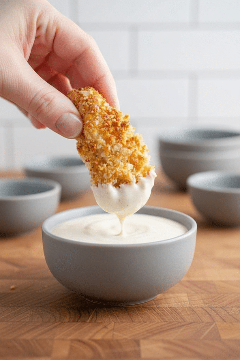 Air Fryer Chicken Tenders final dish beautifully presented and ready to serve