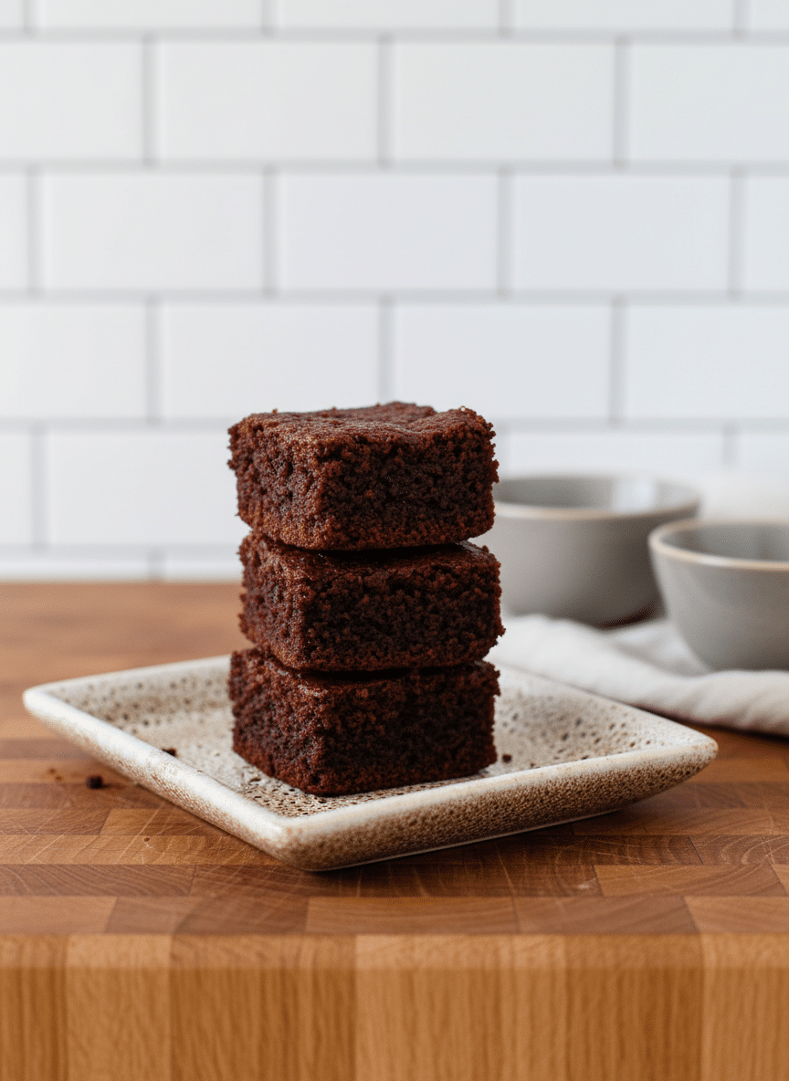 Keto Chocolate Brownies final dish beautifully presented and ready to serve