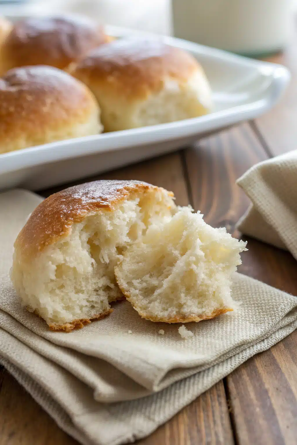 Gluten Free Hawaiian Rolls slice on plate showing perfect texture and swirl pattern