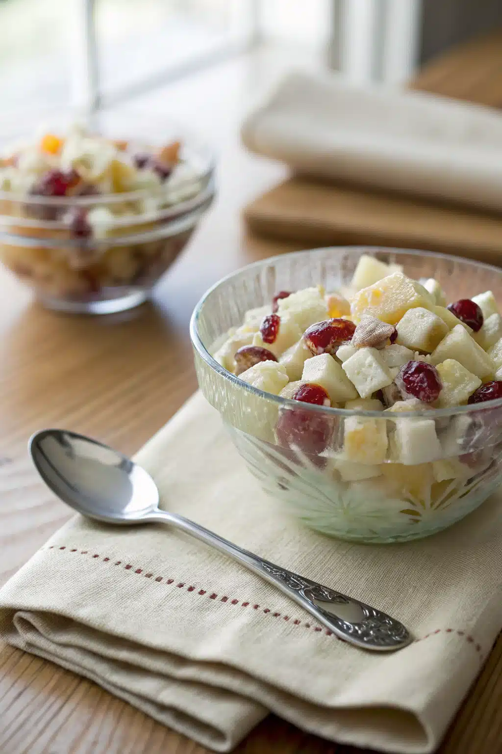 Ambrosia Salad Recipe ingredients organized and measured on kitchen counter
