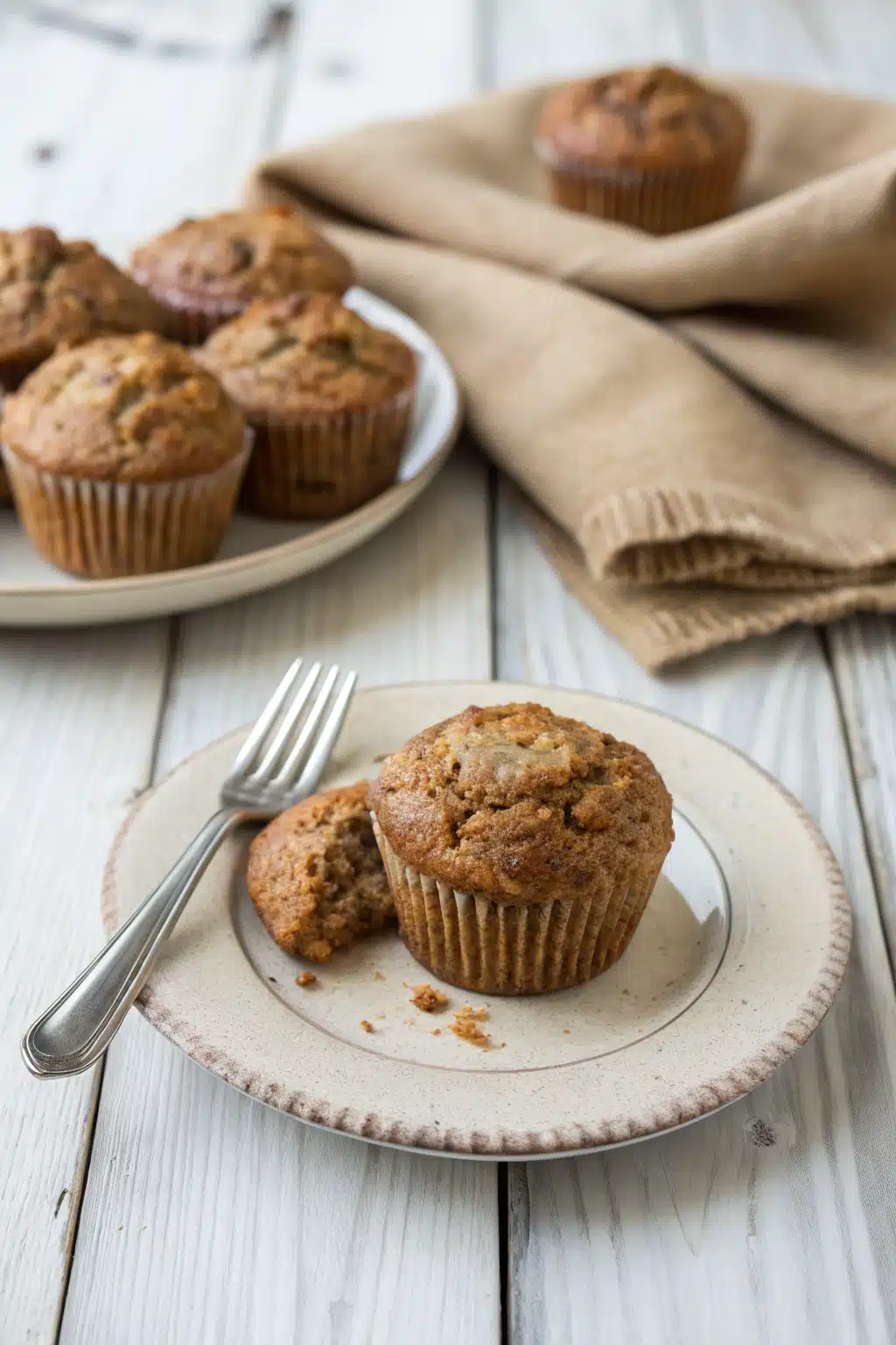 Healthy Applesauce Muffins ingredients organized and measured on kitchen counter