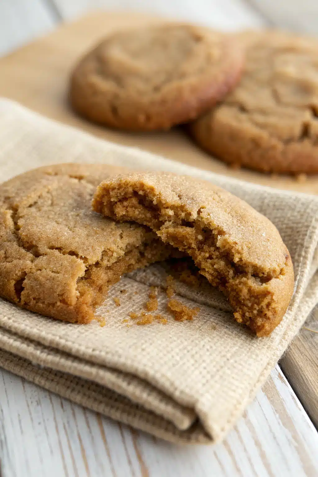 Brown Butter Spice Cookies slice on plate showing perfect texture and swirl pattern