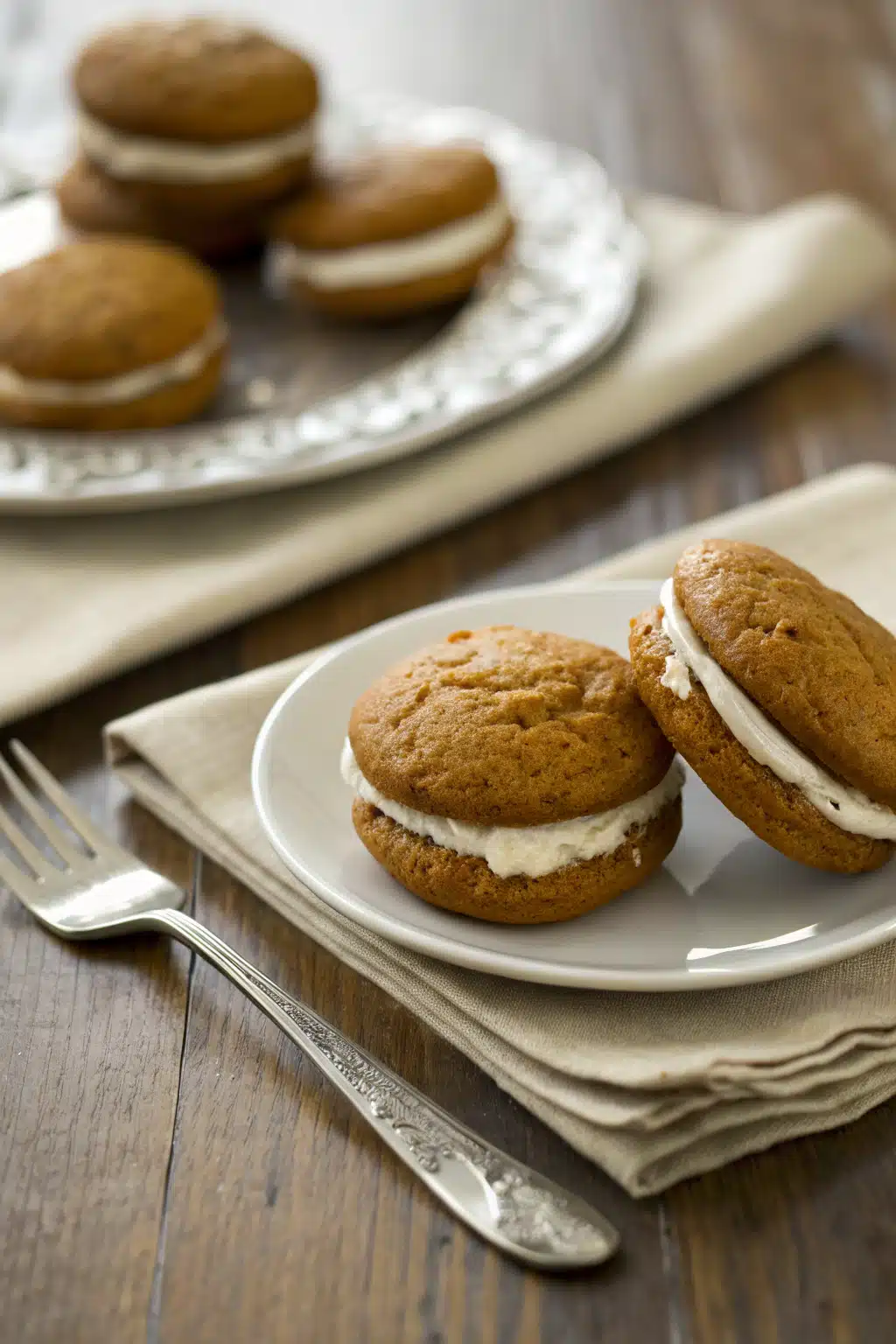 Pumpkin Whoopie Pies ingredients organized and measured on kitchen counter