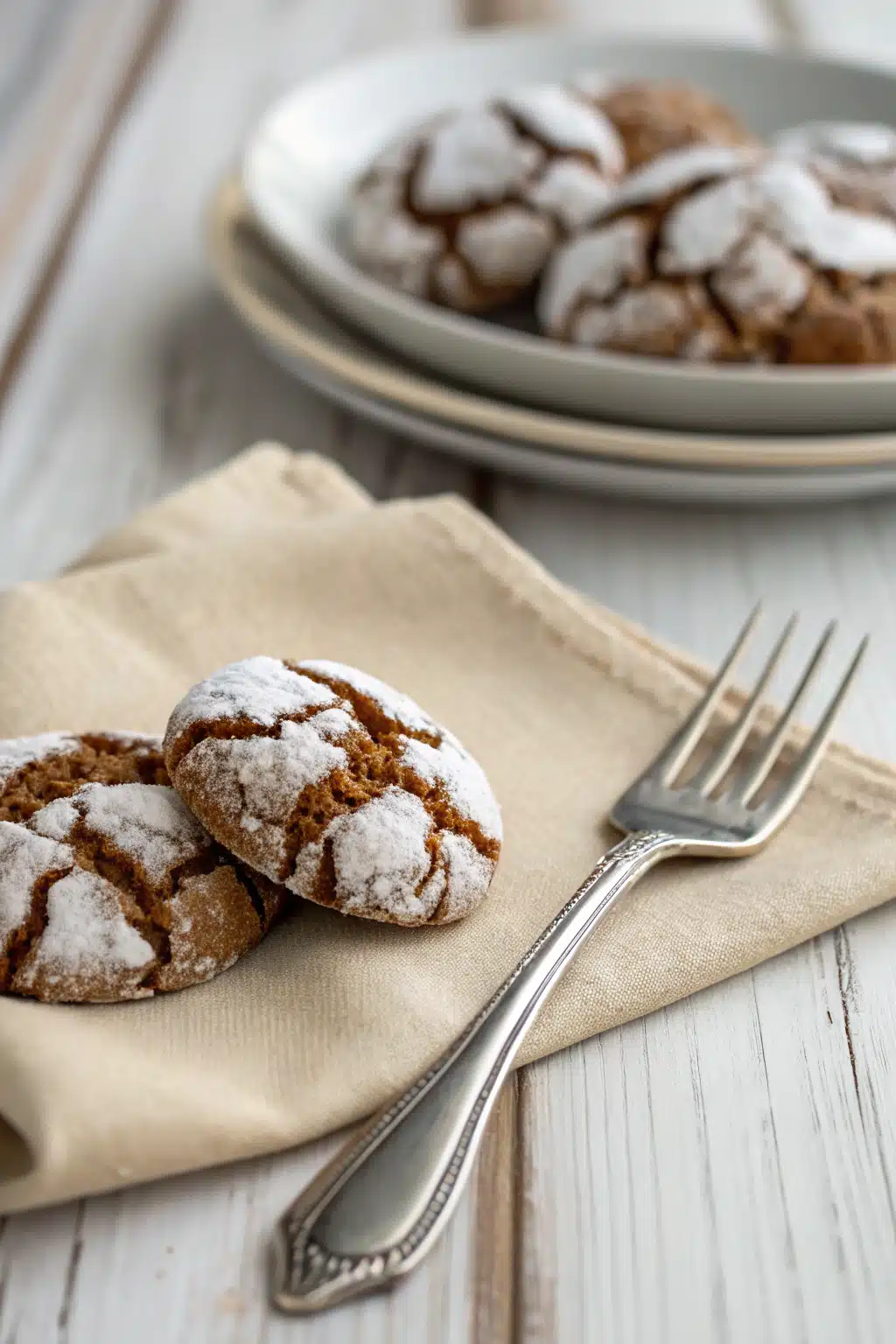 Gingerbread Crinkle Cookies ingredients organized and measured on kitchen counter