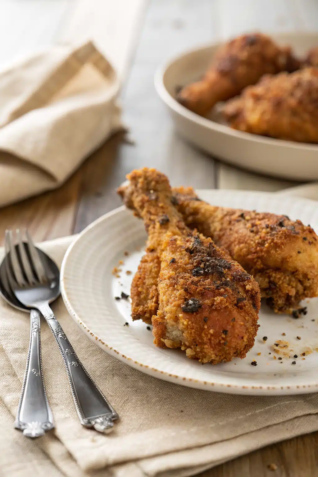 Best Fried Chicken ingredients organized and measured on kitchen counter