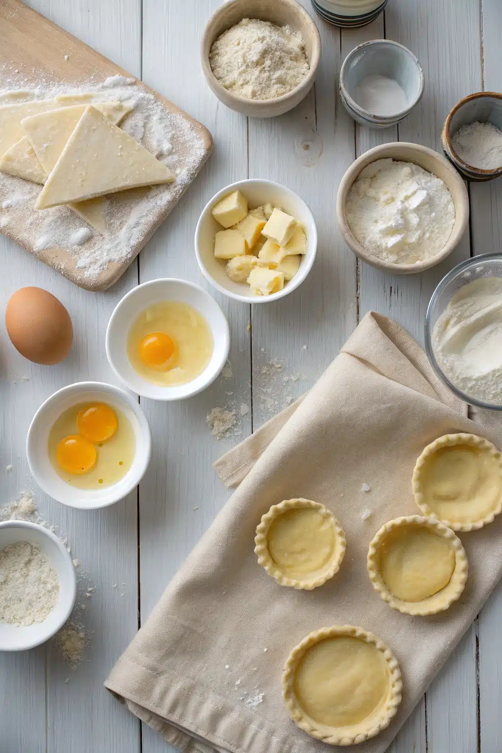 Gluten Free Empanada Dough beautifully presented from an overhead angle