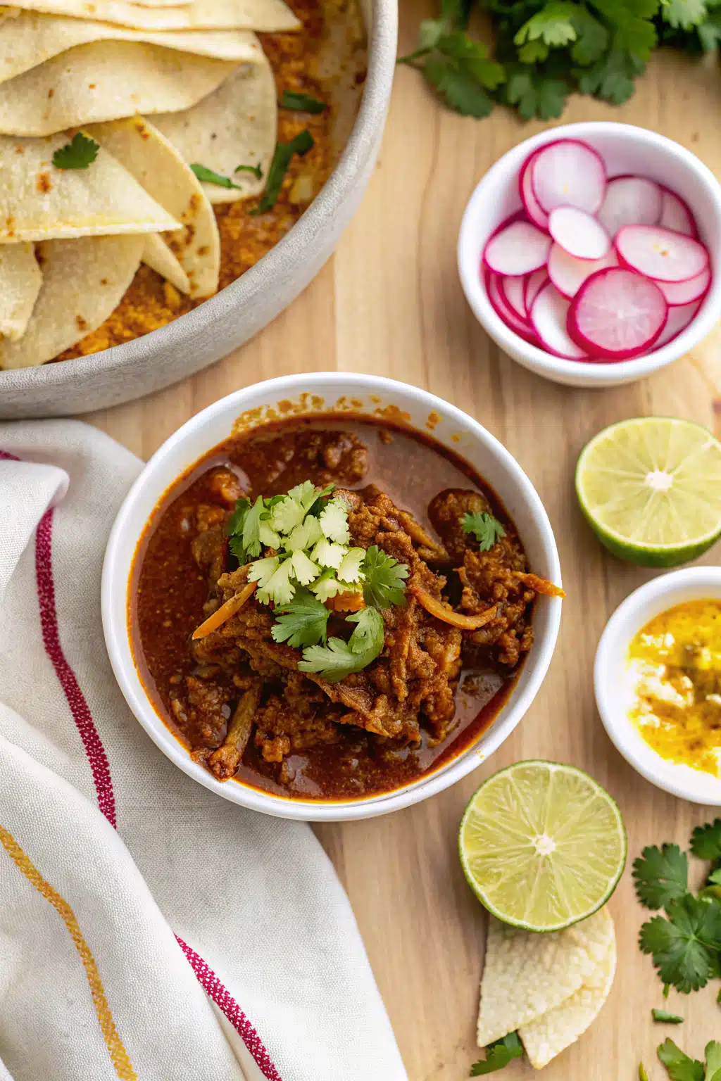 Birria Tacos Recipe beautifully presented from an overhead angle