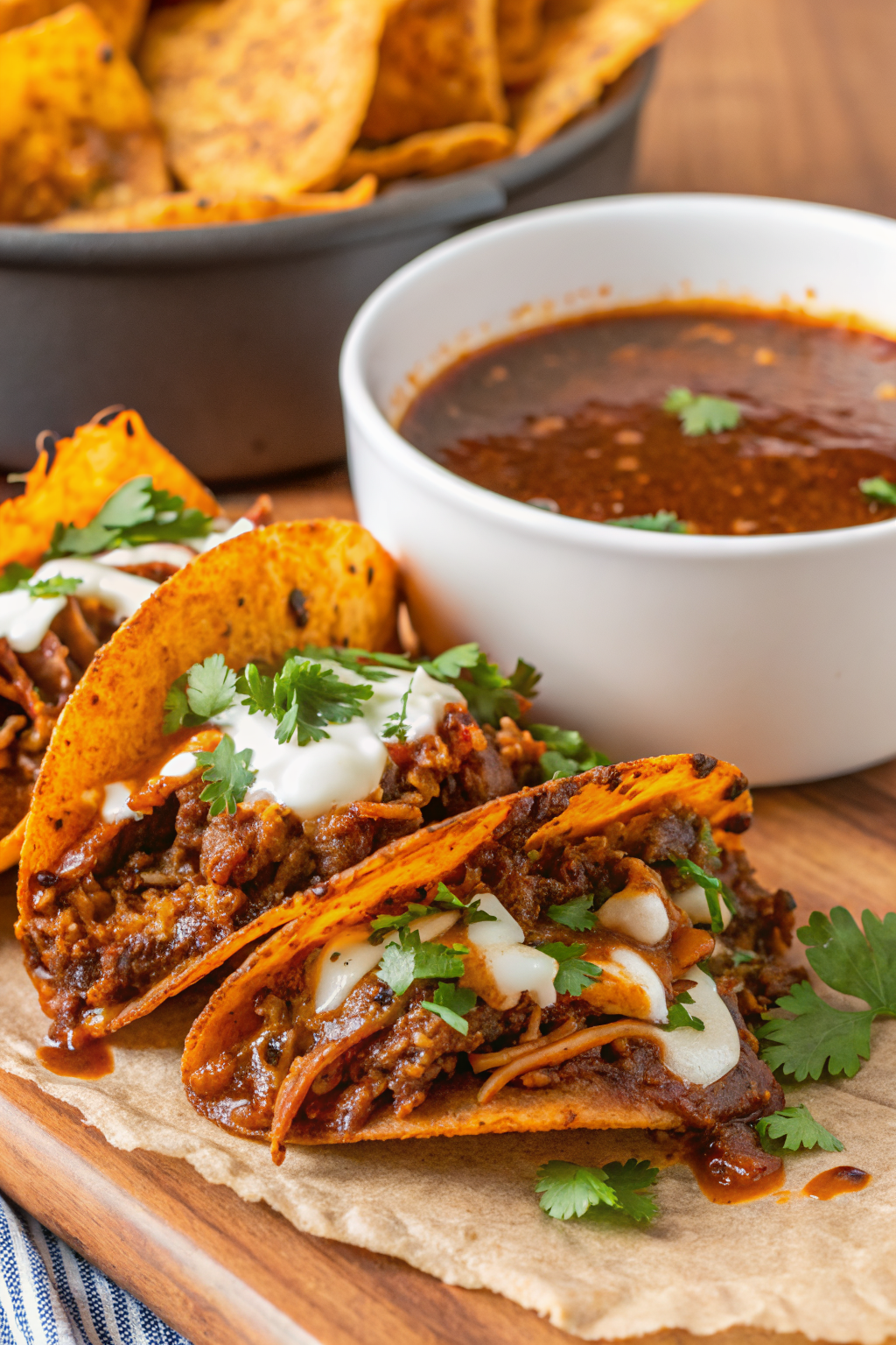 Birria Tacos Recipe ingredients organized and measured on kitchen counter
