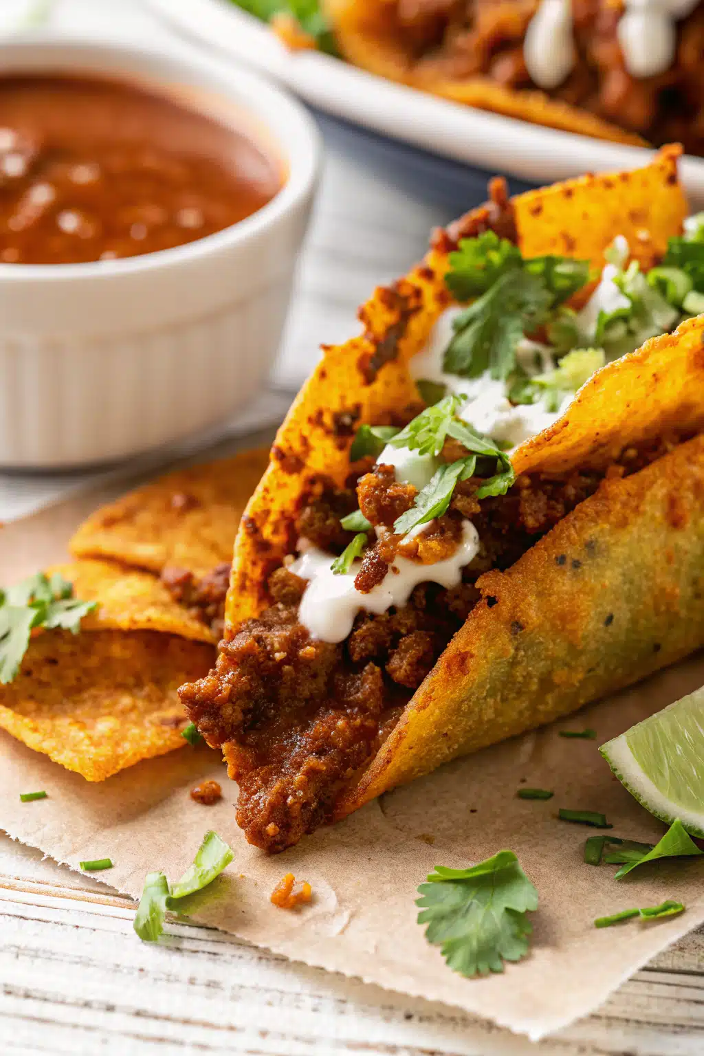 Birria Tacos Recipe slice on plate showing perfect texture and swirl pattern