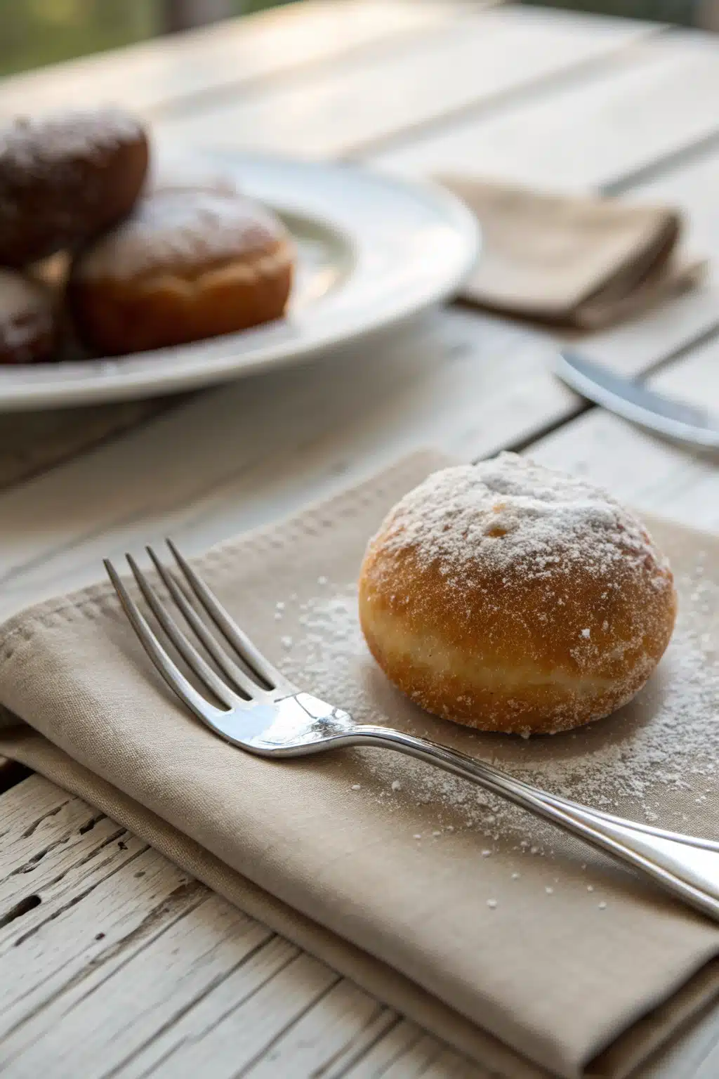 Bomboloni Recipe ingredients organized and measured on kitchen counter