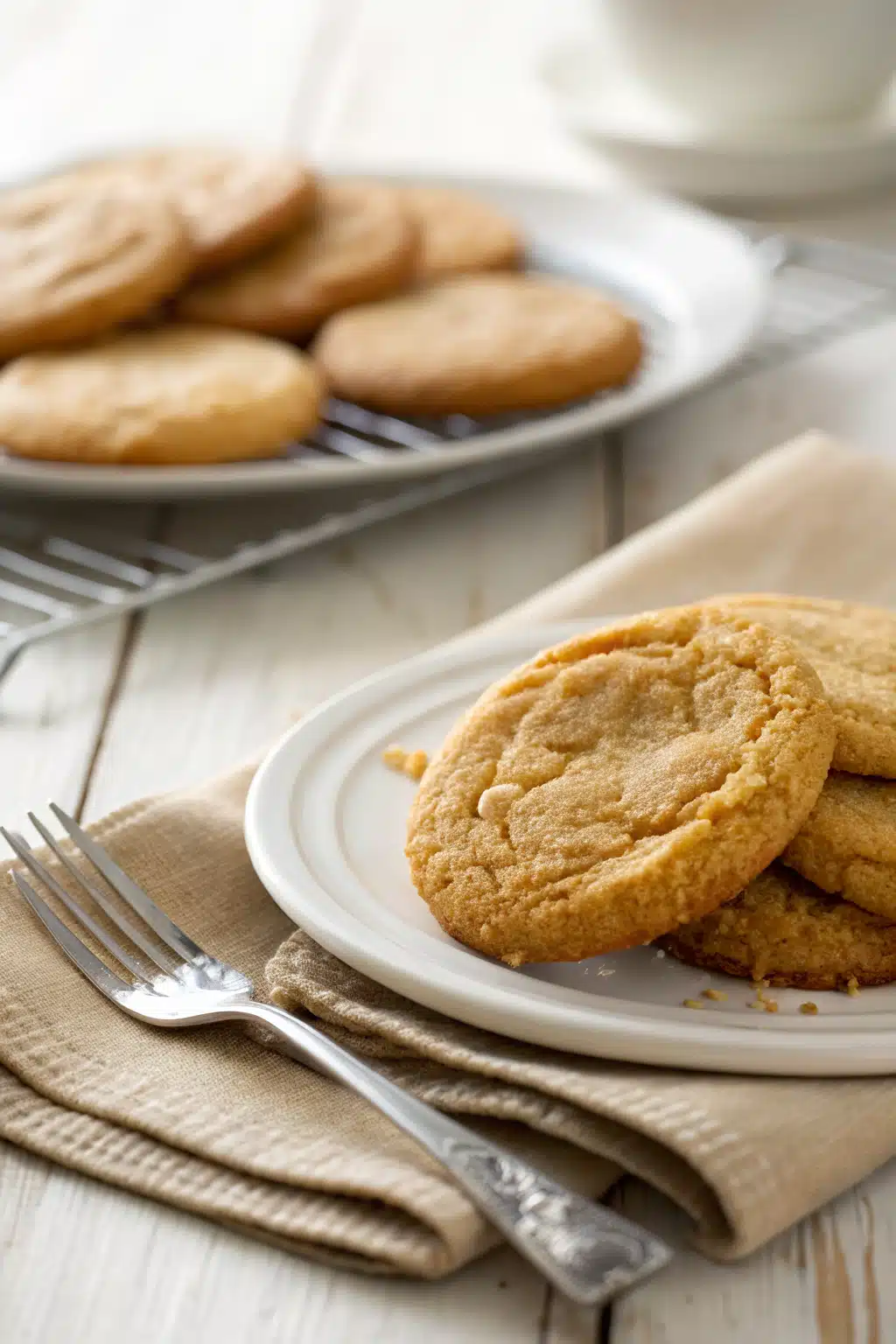 Best Brown Butter Cookies ingredients organized and measured on kitchen counter