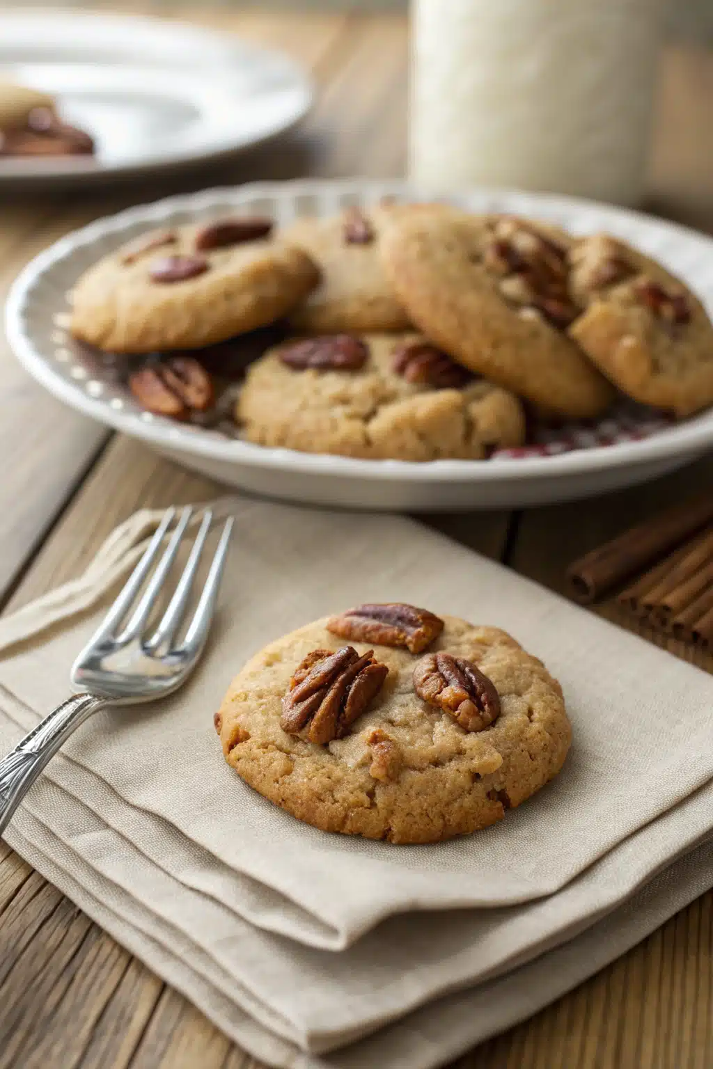 Brown Butter Pecan Cookies ingredients organized and measured on kitchen counter