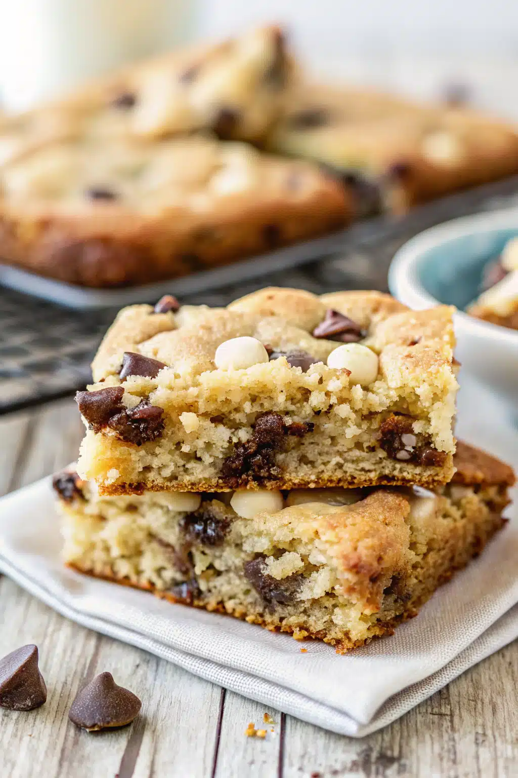 Cake Mix Cookie Bars slice on plate showing perfect texture and swirl pattern