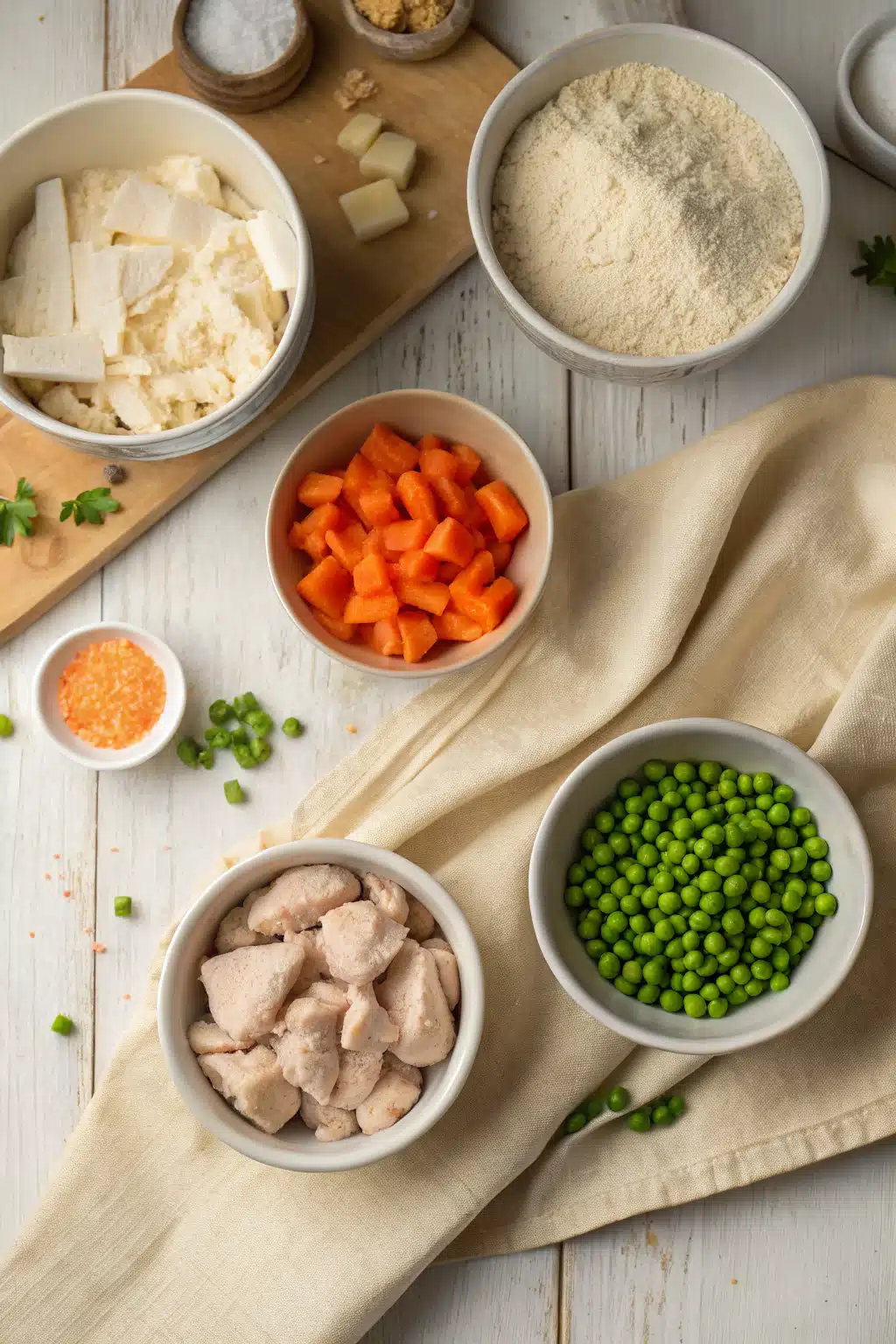 Chicken Cobbler Recipe beautifully presented from an overhead angle