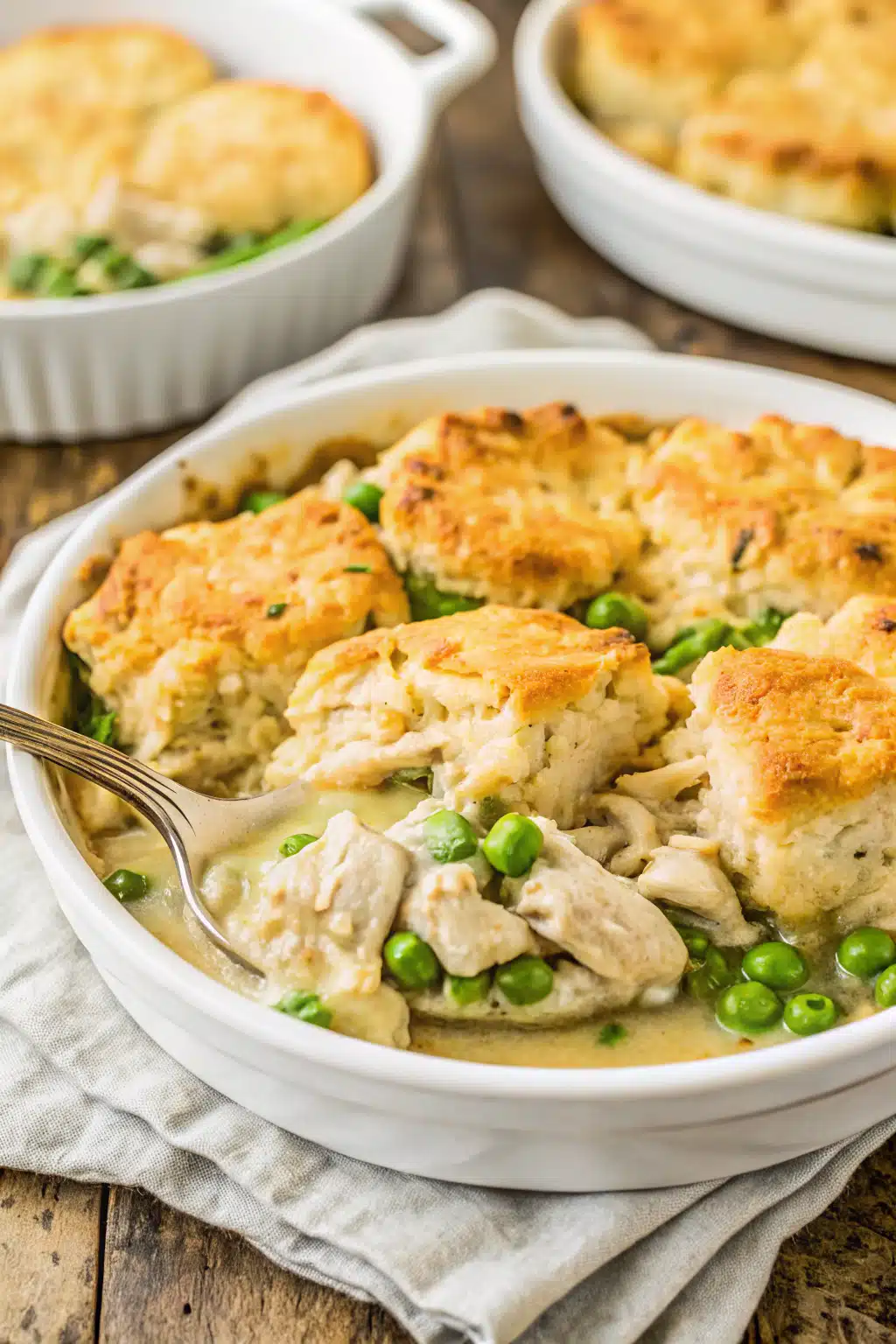 Chicken and Dumplings Casserole ingredients organized and measured on kitchen counter