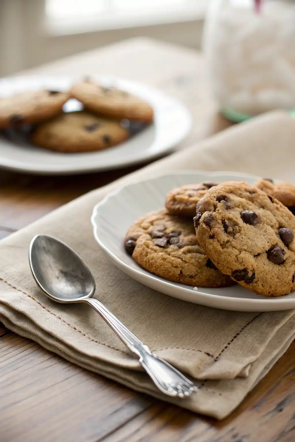 Chocolate Chip Cookies ingredients organized and measured on kitchen counter