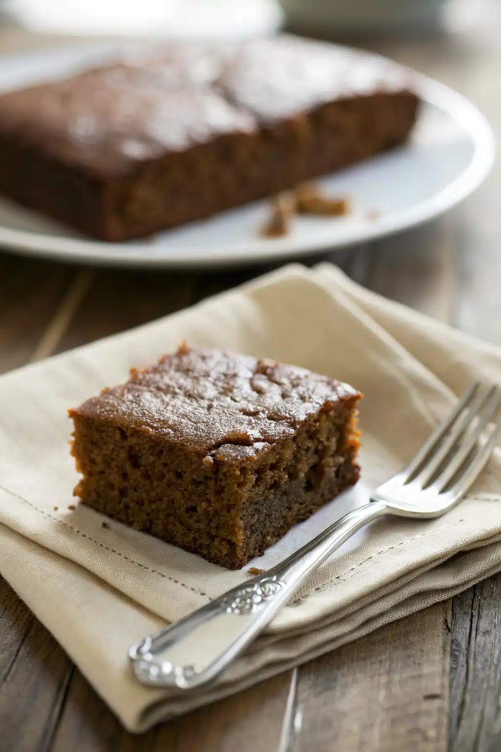 Gingerbread Cake Recipe ingredients organized and measured on kitchen counter