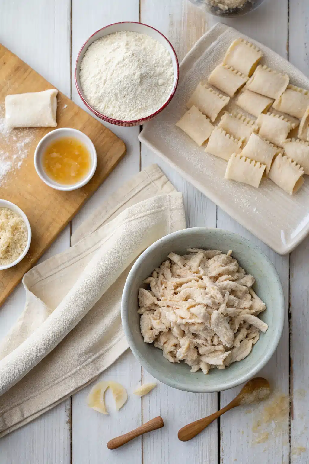 Copycat Cracker Barrel Chicken and Dumplings beautifully presented from an overhead angle
