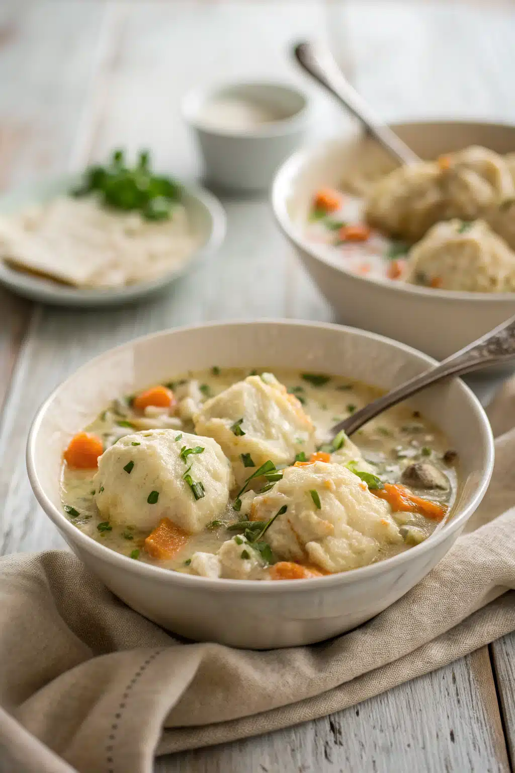 Copycat Cracker Barrel Chicken and Dumplings ingredients organized and measured on kitchen counter
