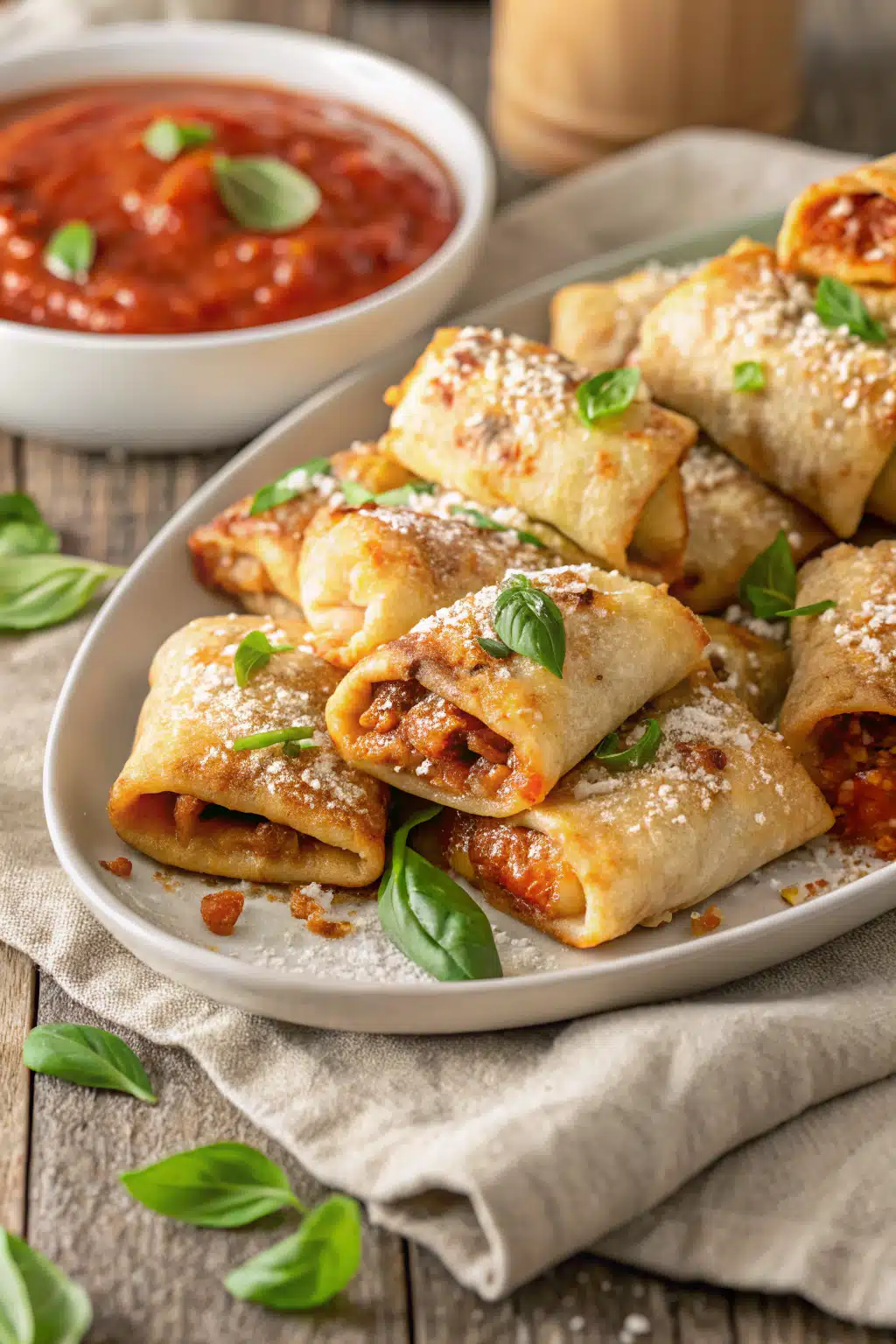 Air Fryer Pizza Rolls slice on plate showing perfect texture and swirl pattern
