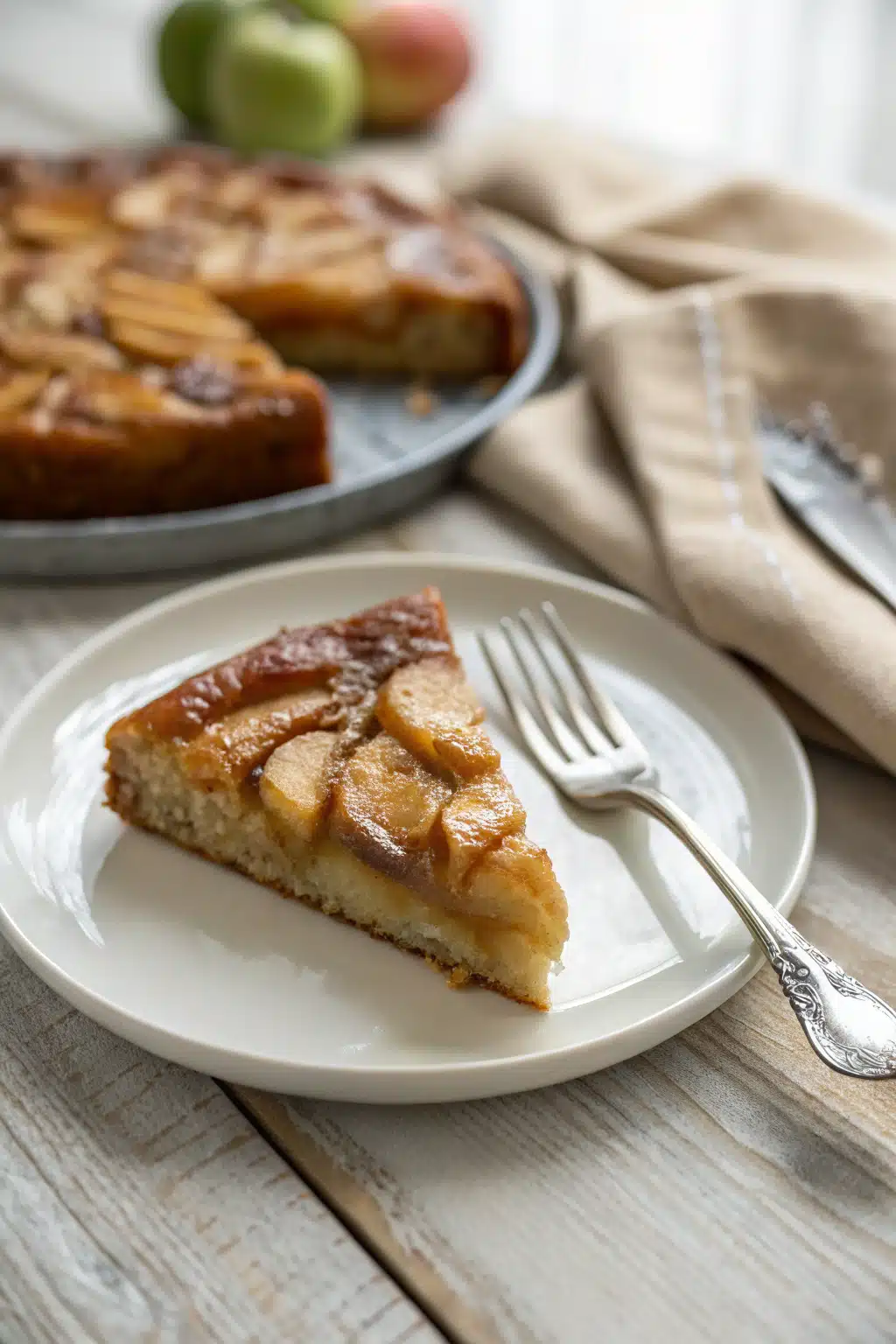 Caramel Apple Cake ingredients organized and measured on kitchen counter