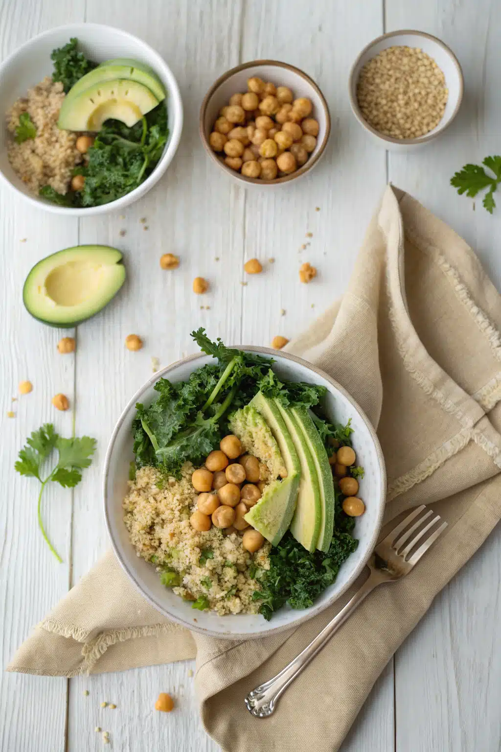 Healthy Meal Plans beautifully presented from an overhead angle