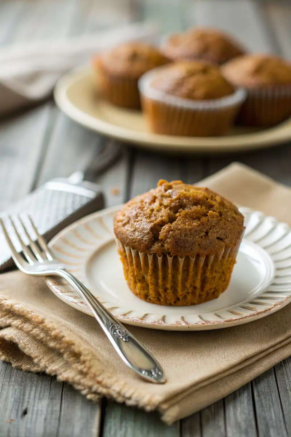 Easy Pumpkin Muffins ingredients organized and measured on kitchen counter