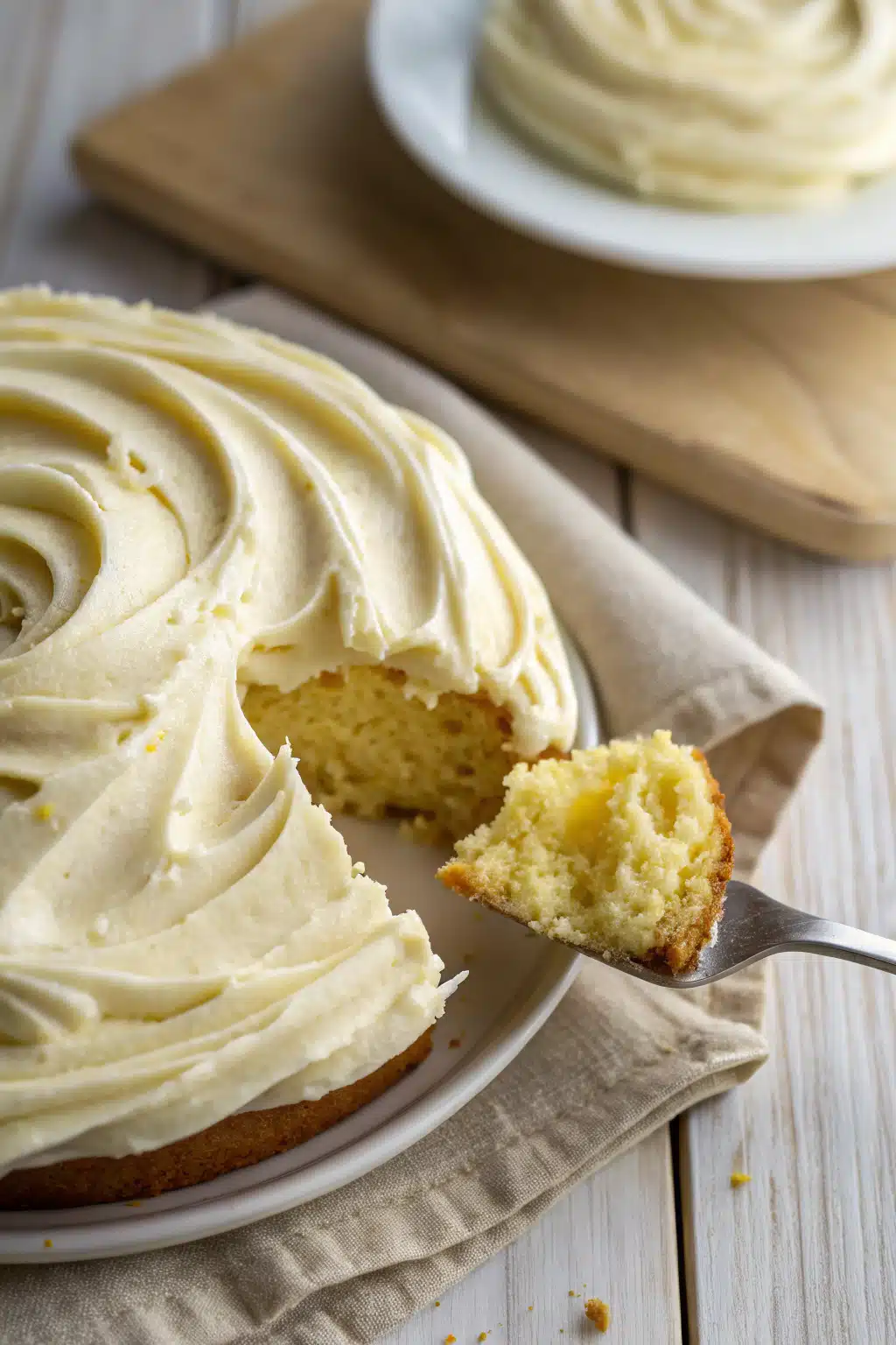 Best Frosting Recipes slice on plate showing perfect texture and swirl pattern