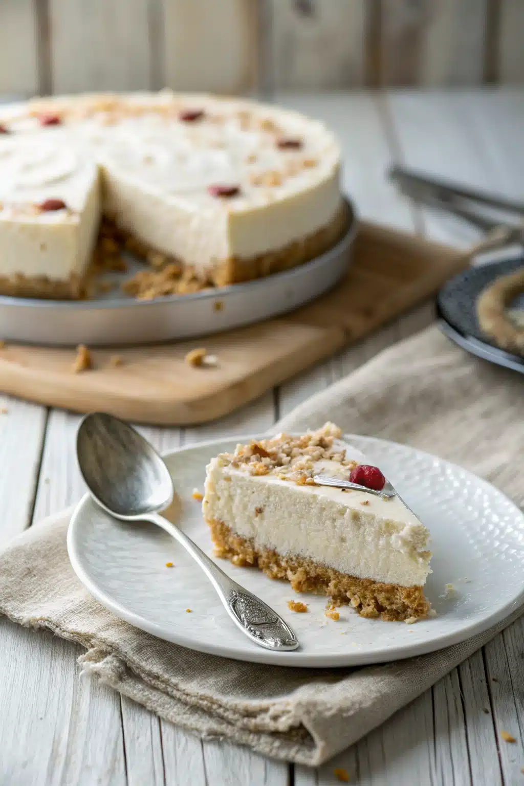 No-bake frozen cake ingredients organized and measured on kitchen counter