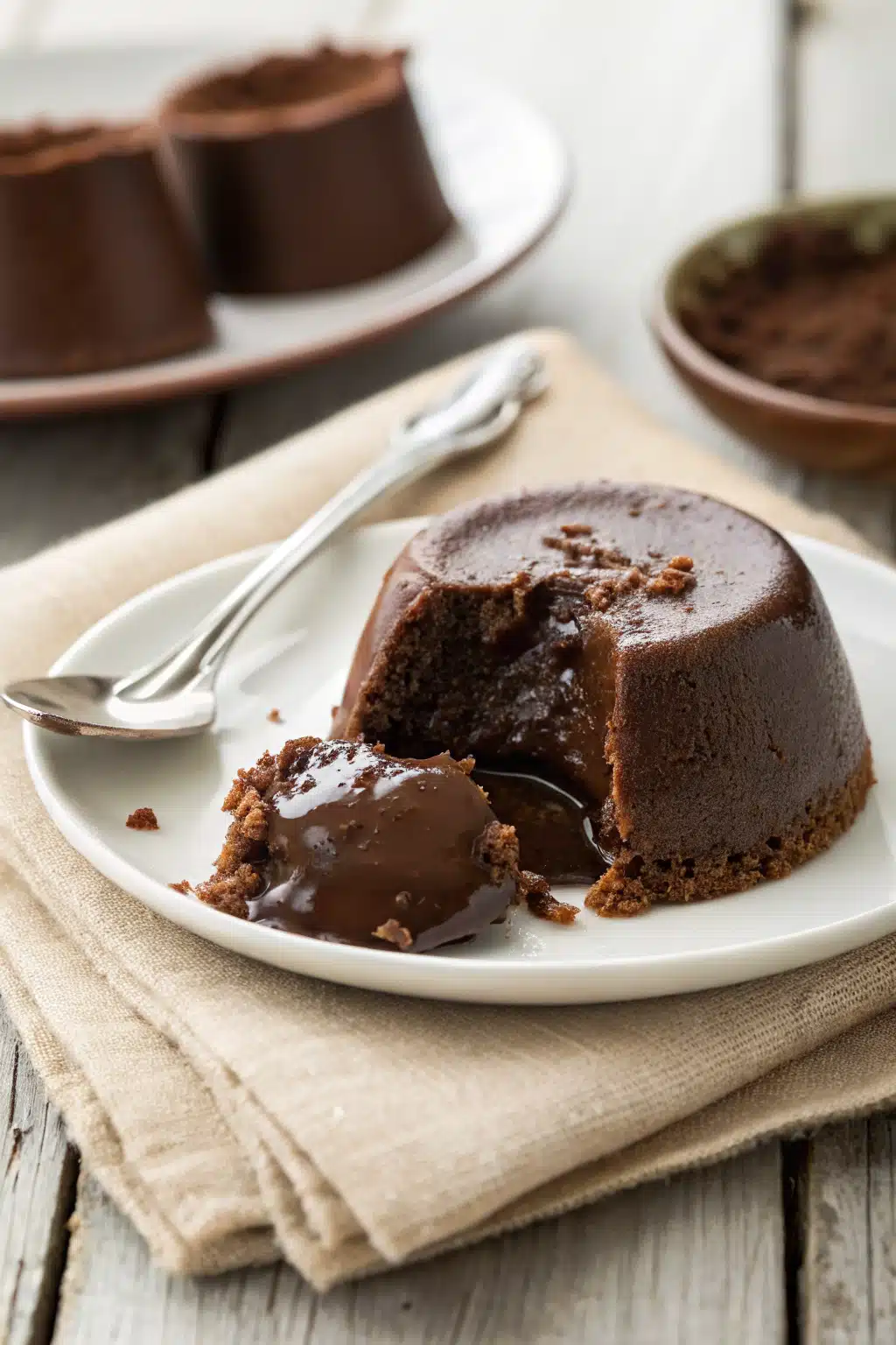Chocolate Pudding Recipe slice on plate showing perfect texture and swirl pattern