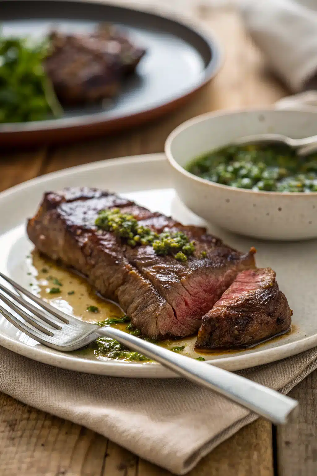 Brazilian Steak Recipe ingredients organized and measured on kitchen counter