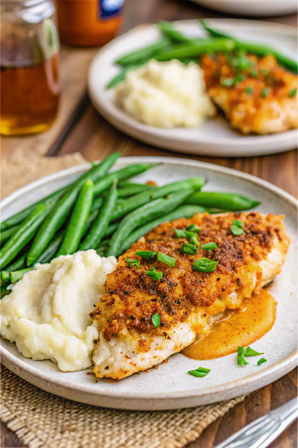 Baked Garlic Parmesan Chicken ingredients organized and measured on kitchen counter