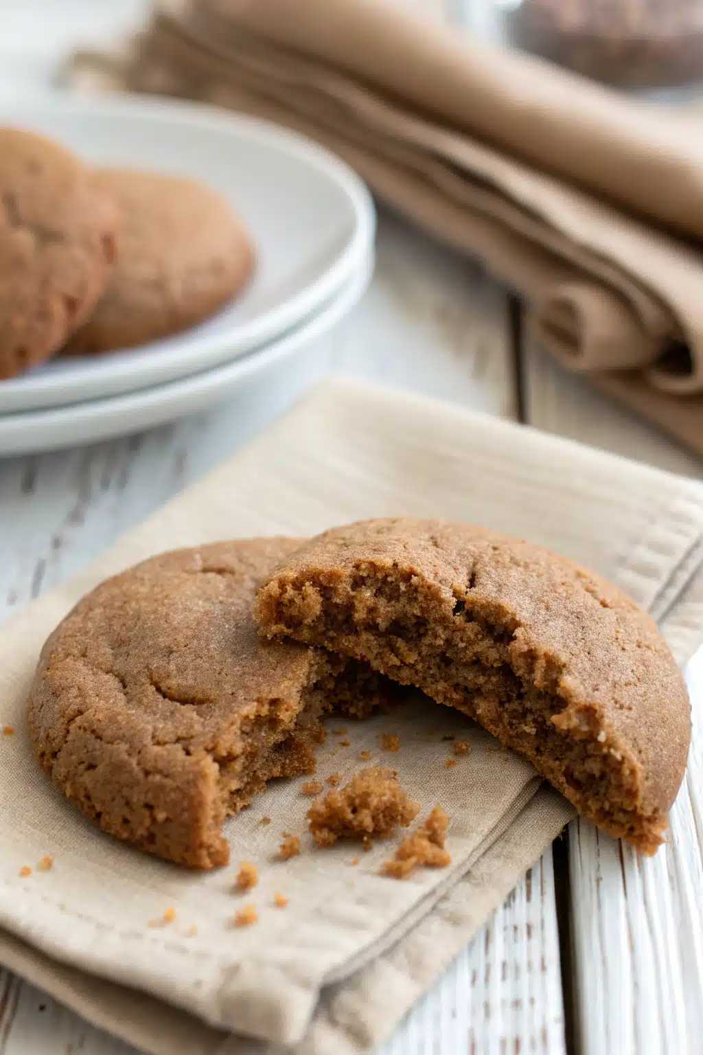 Best Gingerbread Cookies slice on plate showing perfect texture and swirl pattern