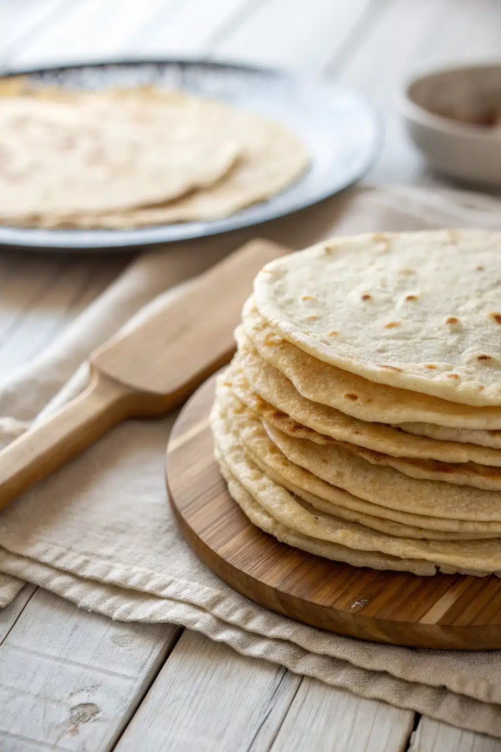 Gluten Free Tortillas ingredients organized and measured on kitchen counter