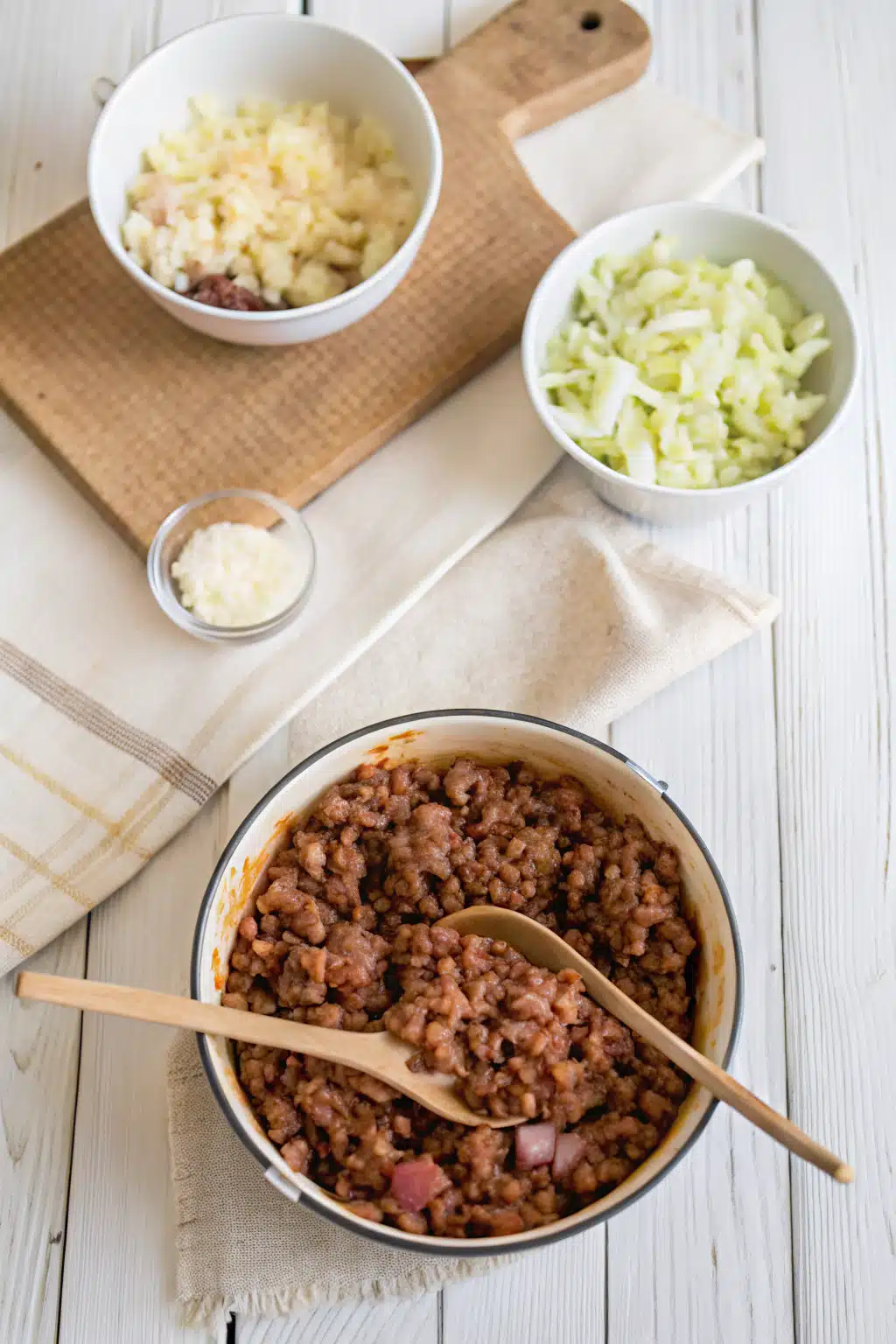 Ground Beef Recipes beautifully presented from an overhead angle