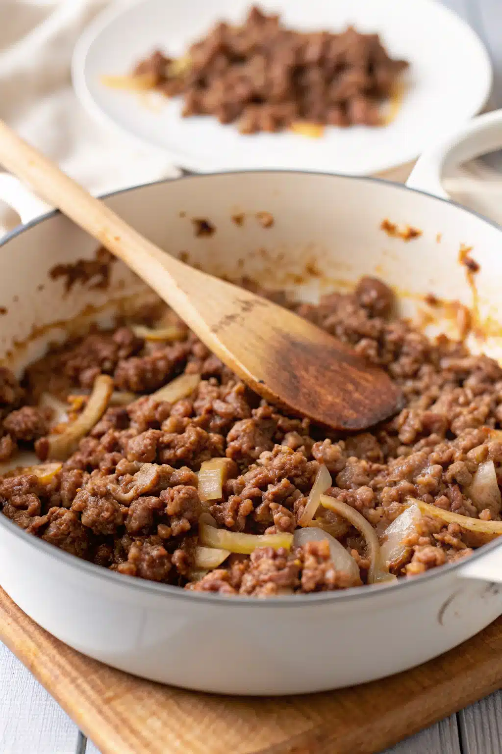 Ground Beef Recipes ingredients organized and measured on kitchen counter