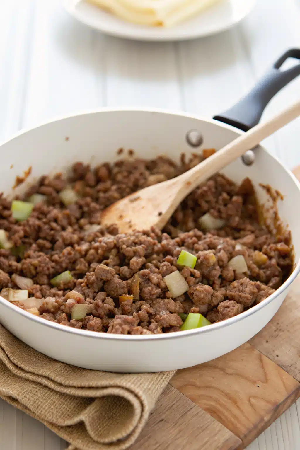 Ground Beef Recipes slice on plate showing perfect texture and swirl pattern