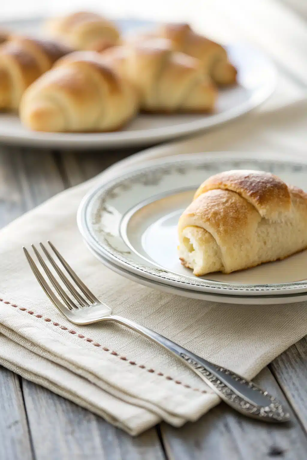 Gluten Free Crescent Rolls ingredients organized and measured on kitchen counter