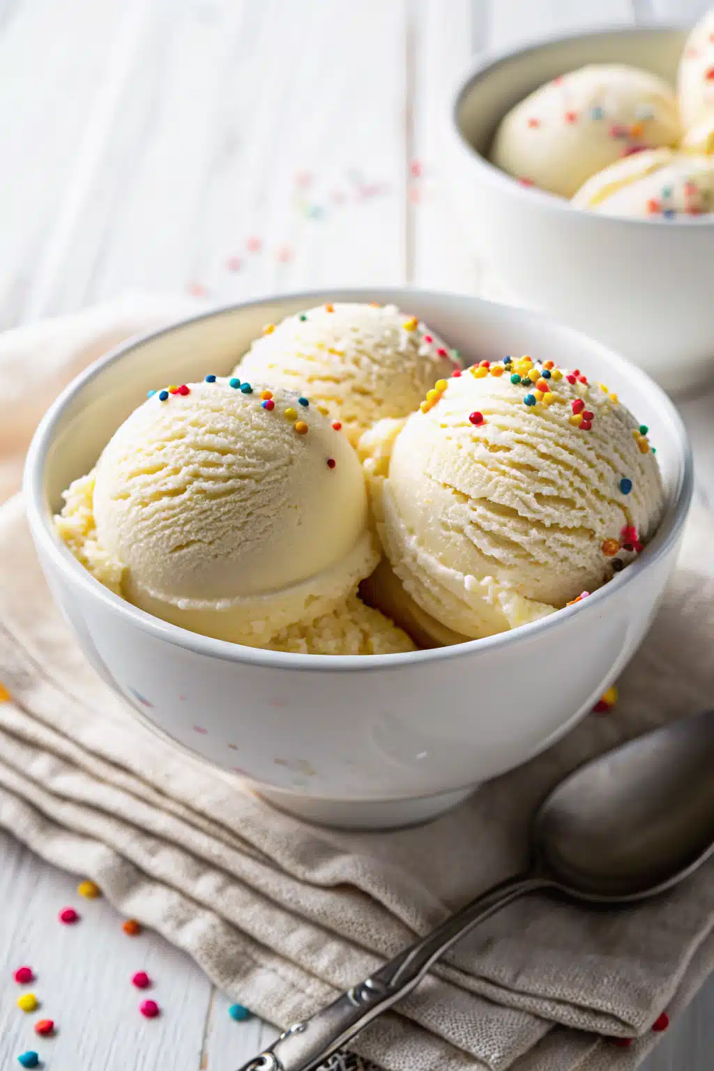 protein ice cream recipes ingredients organized and measured on kitchen counter