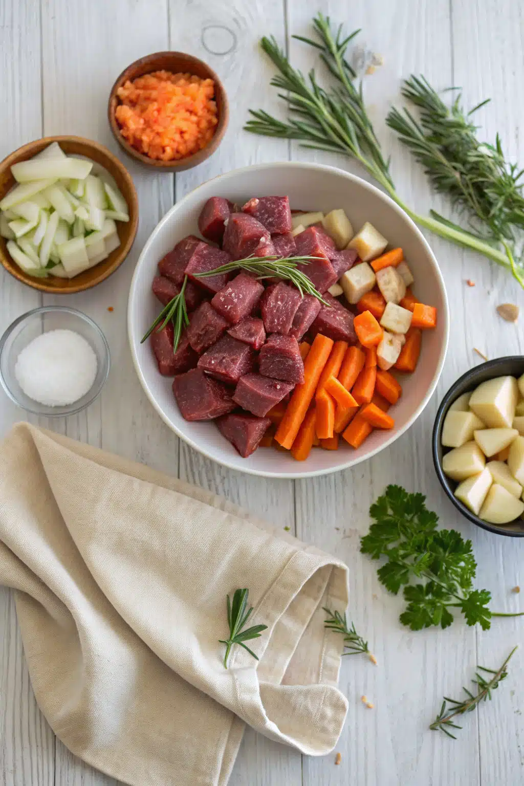 Instant Pot Recipes beautifully presented from an overhead angle