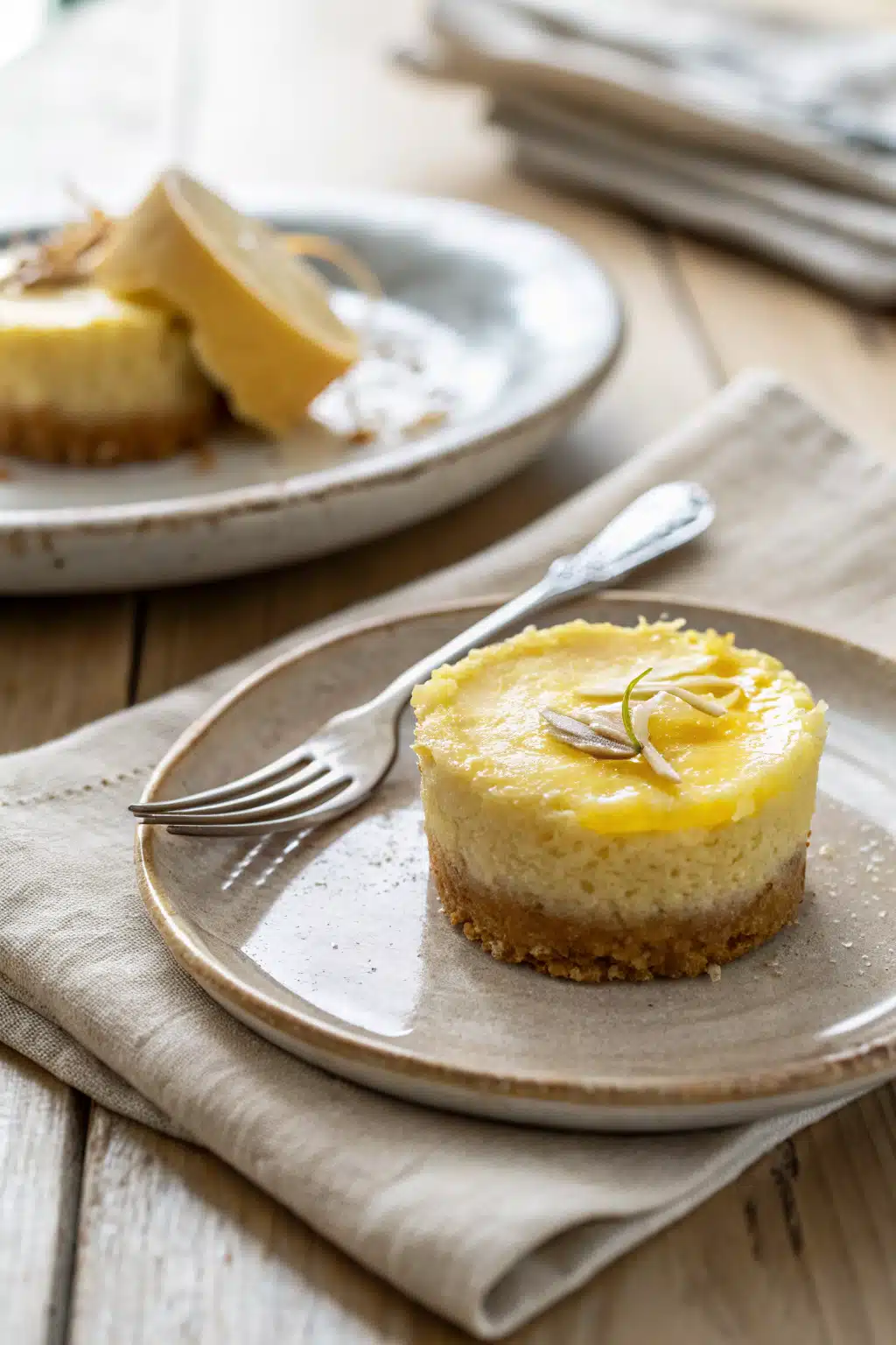 Lemon Cheesecake Bites ingredients organized and measured on kitchen counter