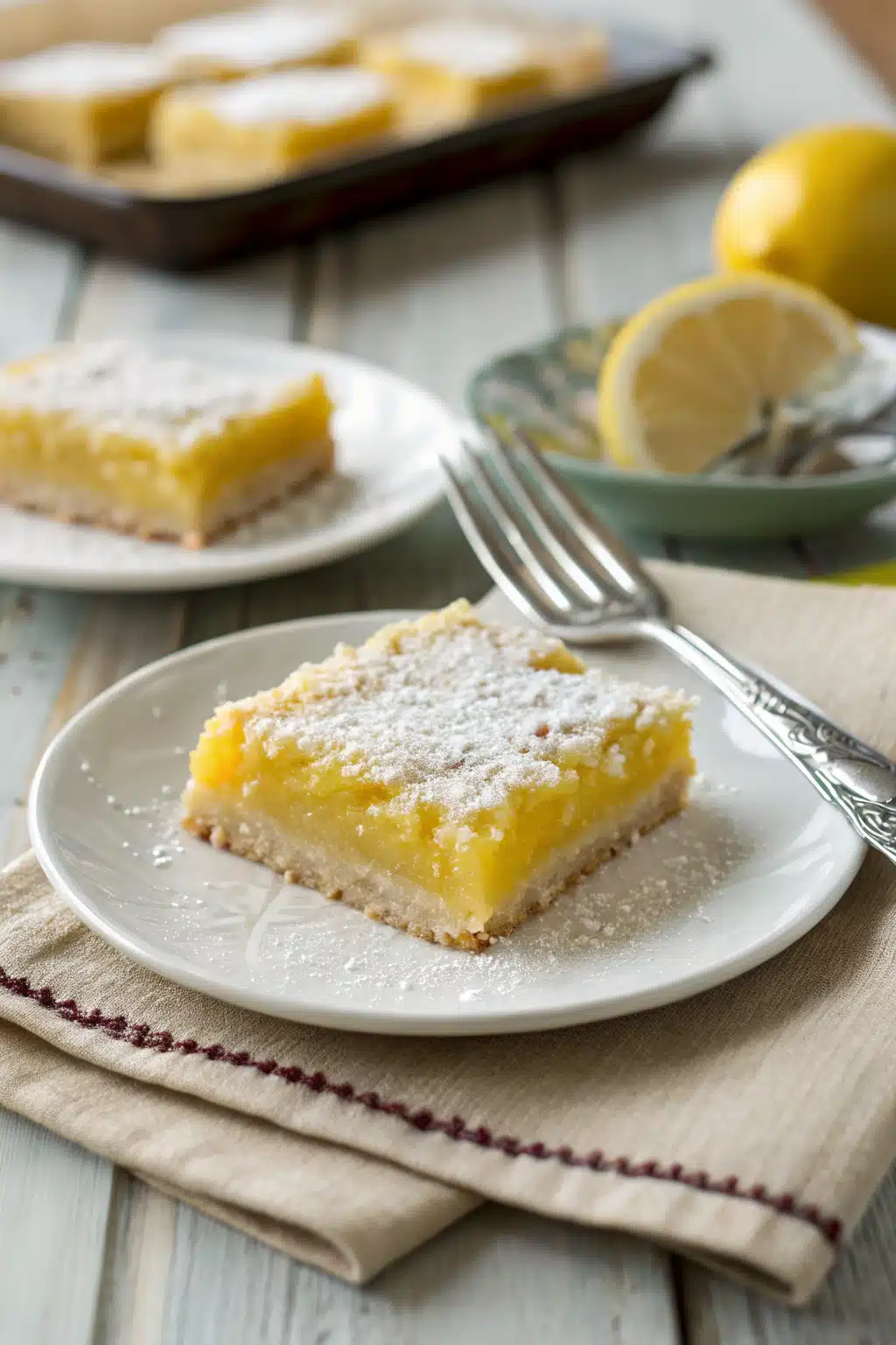 Lemon Dessert ingredients organized and measured on kitchen counter