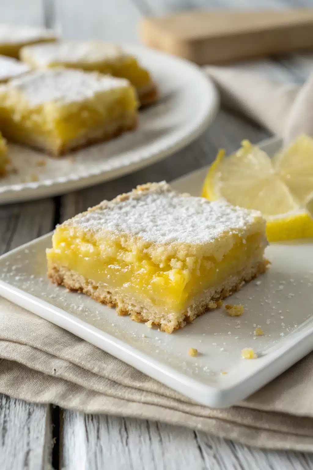 Lemon Dessert slice on plate showing perfect texture and swirl pattern