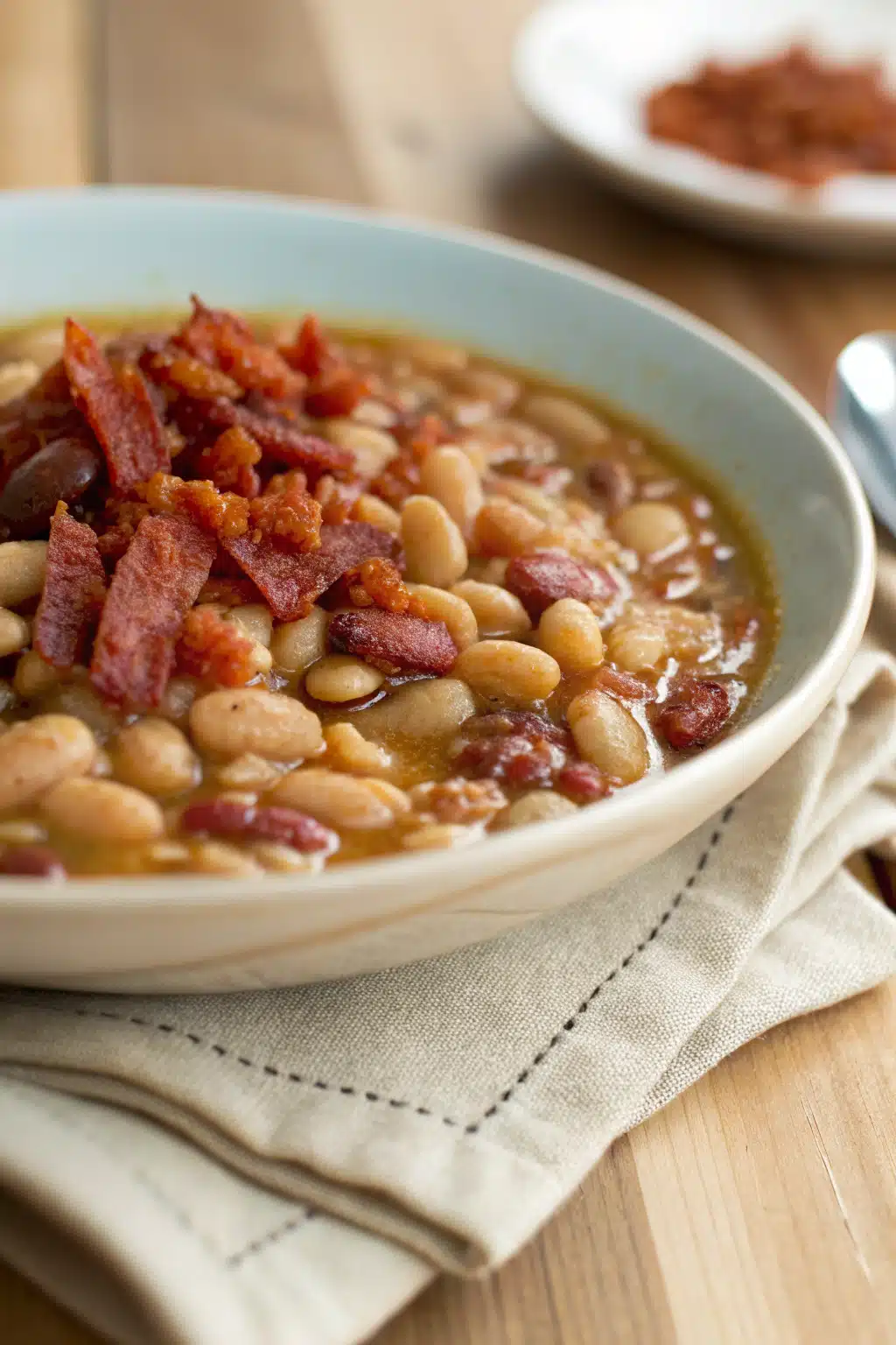 Charro Beans Recipe served in a rustic bowl with fresh cilantro